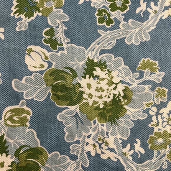 Talbots Woman Floral A-Line Skirt English Blue/Green Textured Cotton Size 16W - Picture 5 of 10